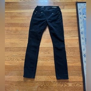 Gap maternity pants, black corduroy, Always Skinny, small inset stretch, 26/2
